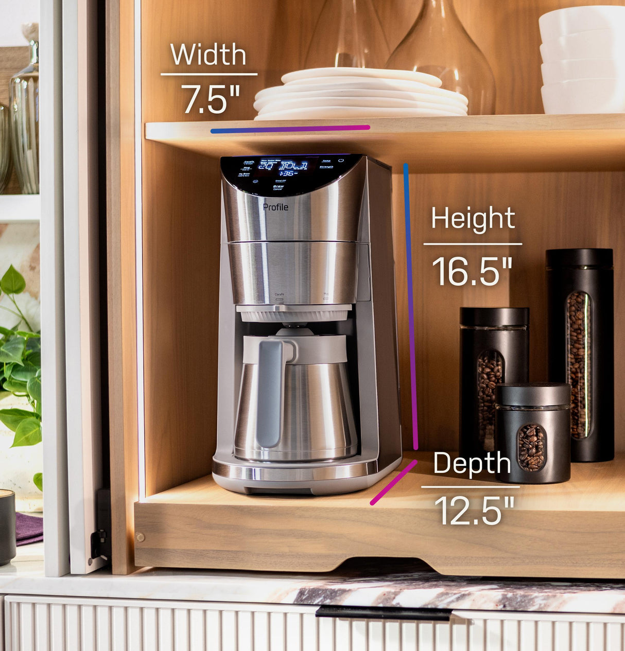 GE Profile™ Smart Grind and Brew Coffee Maker with Podless Single Serve