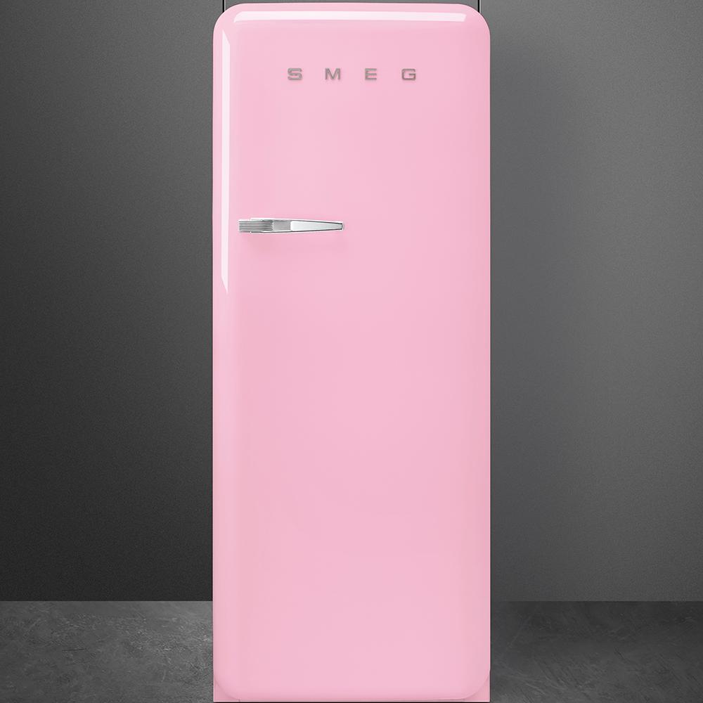 Approx 24" 50'S Style Refrigerator with ice compartment, Pink, Right hand hinge