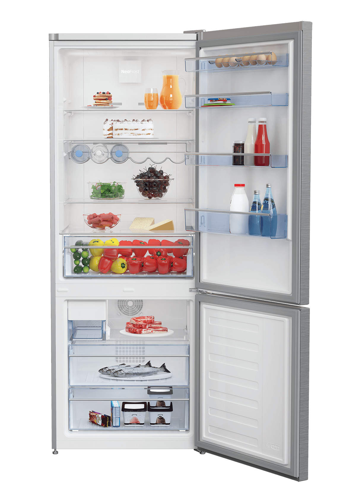 27" Freezer Bottom Stainless Steel Refrigerator with Auto Ice Maker