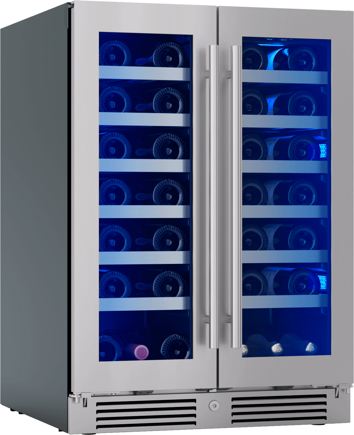 Presrv Wine Cooler, 24in UC, SS+Gls, Fr Door, 2Z