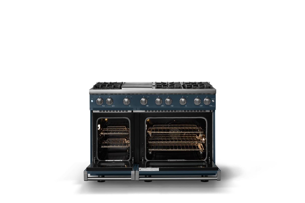 48"W. Sealed Burner Gas Range (Burner: 6g, Finish: Squall, Trim: Polished Chrome, Fuel: Natural Gas)