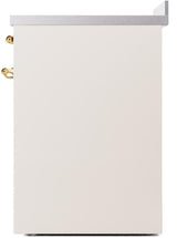 Nostalgie II 30 Inch Electric Freestanding Range in Antique White with Brass Trim