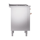 ILVE UN36FQNMPSSP Nostalgie II Noblesse 36 inch Dual Fuel Range (Natural Gas, Solid Door, Stainless Steel, Copper)