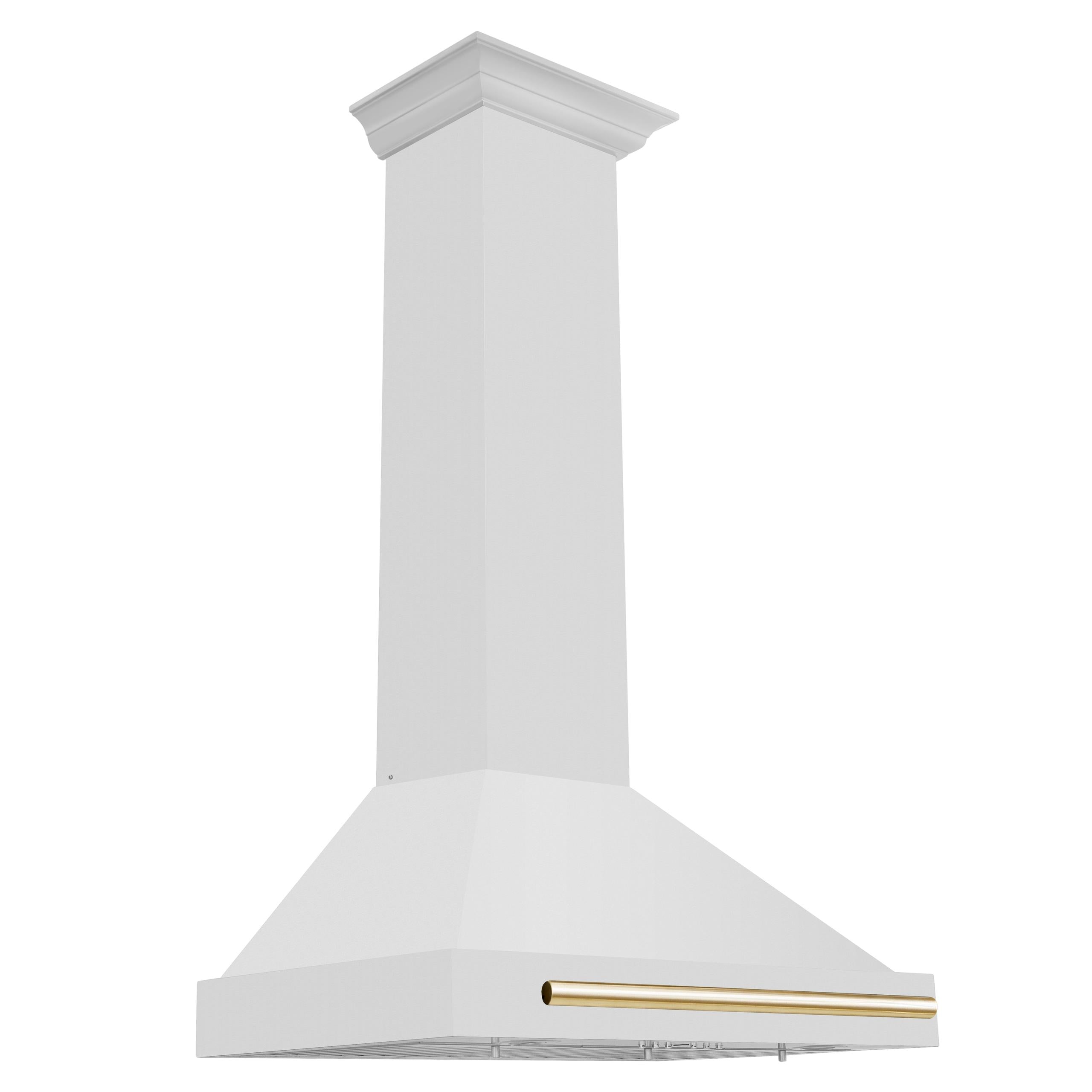 ZLINE 30 in. Autograph Edition Convertible Stainless Steel Range Hood with Stainless Steel Shell and Champagne Bronze Accents (KB4STZ-30-CB) [Color: Gold Accents]