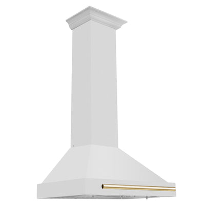 ZLINE 30 in. Autograph Edition Convertible Stainless Steel Range Hood with Stainless Steel Shell and Champagne Bronze Accents (KB4STZ-30-CB) [Color: Gold Accents]