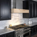 ZLINE 48 in. 1200 CFM Designer Series Wooden Wall Mount Range Hood in Butcher Block (681M-48)