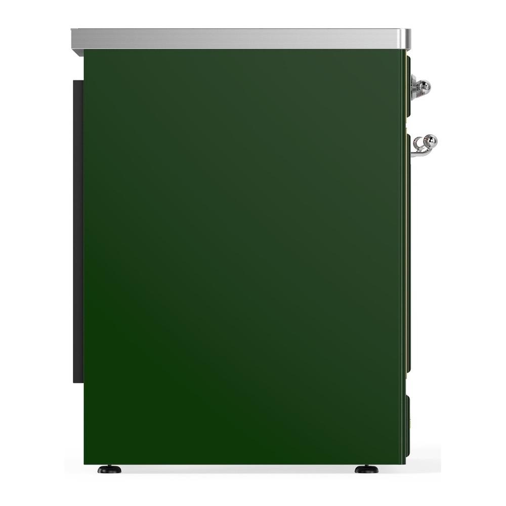 ILVE UMIB30NR3EGC Majestic III 30 inch Induction Range with 4 Elements, 4 cu. ft. Oven Capacity (Triple Glass Door, Emerald Green, Chrome)