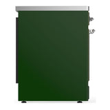 ILVE UMIB30NR3EGC Majestic III 30 inch Induction Range with 4 Elements, 4 cu. ft. Oven Capacity (Triple Glass Door, Emerald Green, Chrome)