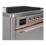 ILVE UMIB36QNR3SSP Majestic III 36 inch Induction Range with 6 Elements, 3.5 cu. ft. Total Oven Capacity (Solid Door, Stainless Steel, Copper)
