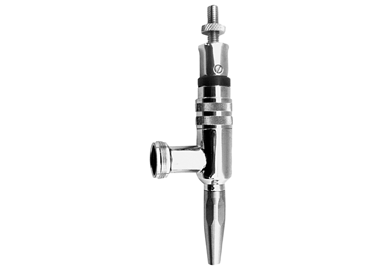 Stout Faucet - Brass, chrome plated body with stainless steel spout