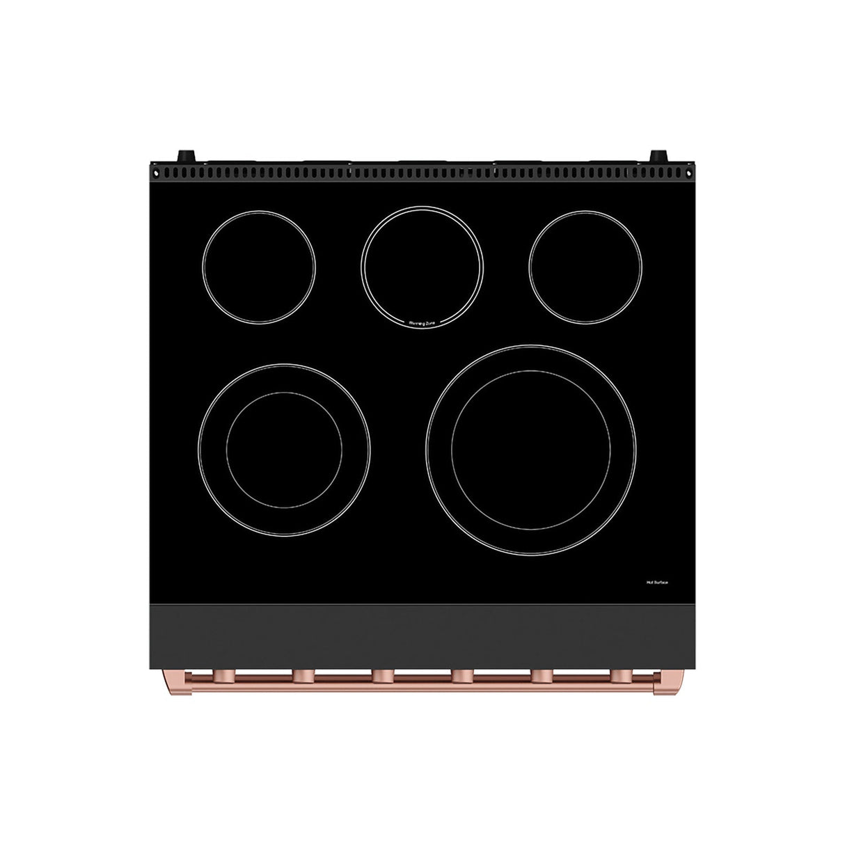 30 Inch Professional Electric Range With Precision Knob Control In Black and Rose Gold  Gordon Ramsay Series