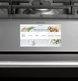 CAF(EBACK)™ 30" Smart Slide-In, Front-Control, Dual-Fuel, Double-Oven Range with Convection in Platinum Glass