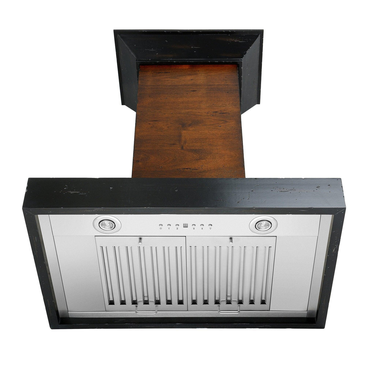 ZLINE Ducted Wooden Wall Mount Range Hood in Antigua and Walnut with Remote Motor (KBAR-RD)