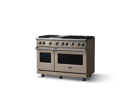 48"W. Sealed Burner Gas Range (Burner: 6g, Finish: Nantucket, Trim: Polished Chrome, Fuel: Natural Gas)