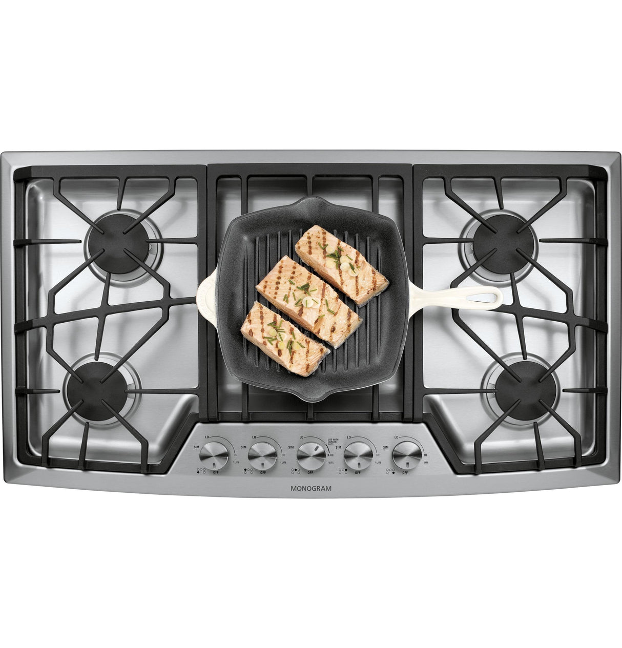 Monogram 36" Stainless Steel Gas Cooktop (Natural Gas)