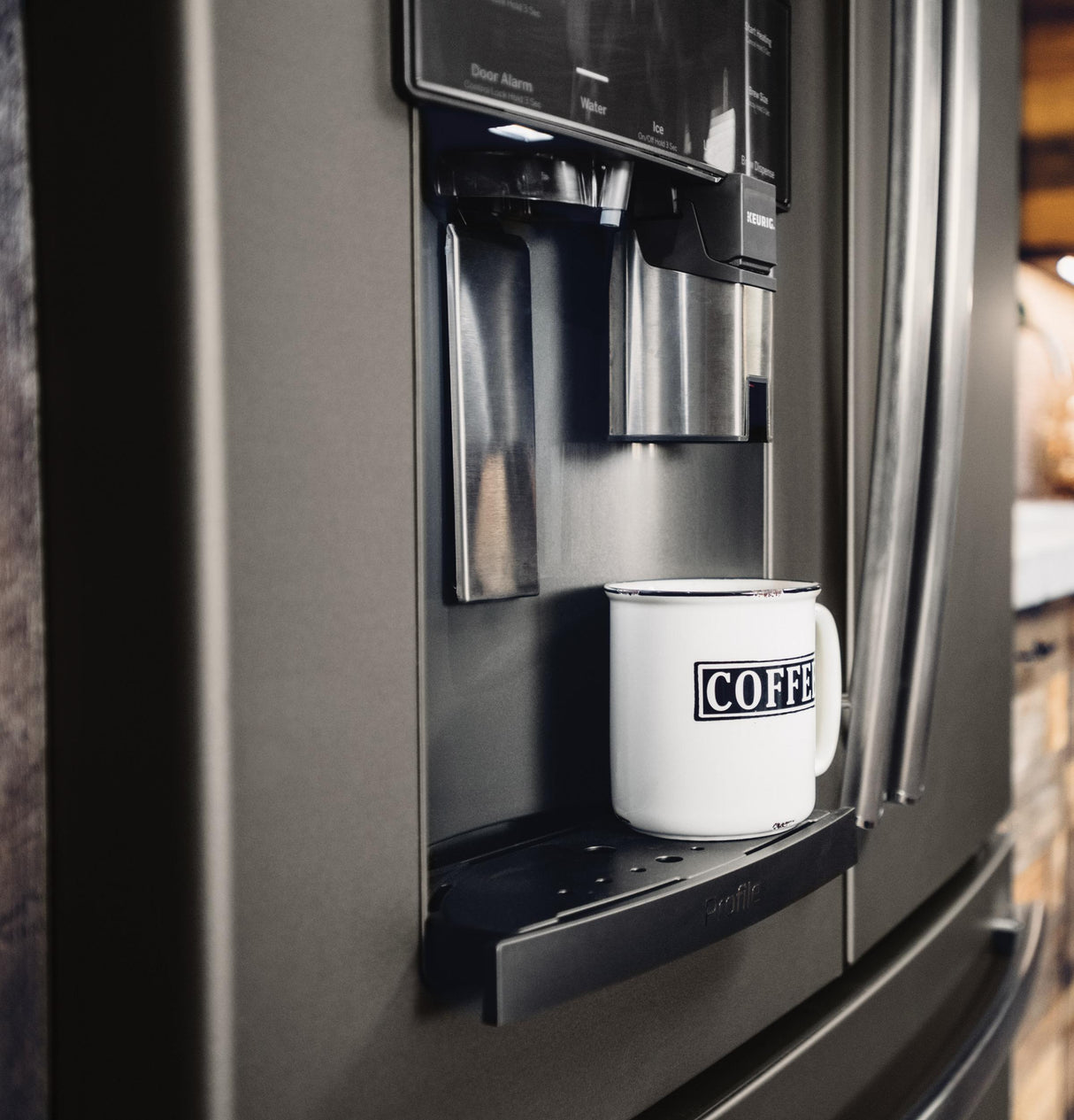 GE Profile™ Series ENERGY STAR® 27.8 Cu. Ft. French-Door Refrigerator with Keurig® K-Cup® Brewing System