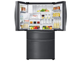 25 cu. ft. Large Capacity 4-Door French Door Refrigerator with External Water & Ice Dispenser in Black Stainless Steel
