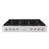 ZLINE 48 in. Paramount Gas Rangetop with 8 Burners and Porcelain Cooktop in Stainless Steel (SRT48)