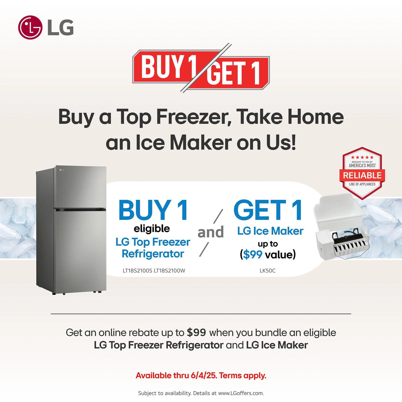 18 cu.ft. Garage Ready Top Freezer refrigerator