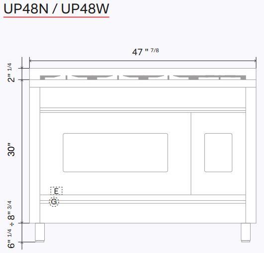 Nostalgie II 48 Inch Dual Fuel Natural Gas Freestanding Range in Stainless Steel with Bronze Trim