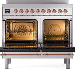 Nostalgie II 40 Inch Electric Freestanding Range in Stainless Steel with Copper Trim