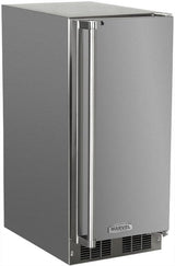 Marvel 15" Outdoor Crescent Ice Machine - Solid Stainless Steel Door, Right Hinge