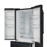 30 Inch 17.5 Cu Ft French Door Counter Depth Refrigerator With Ice Maker In Black/navy Blue  Gordon Ramsay Series