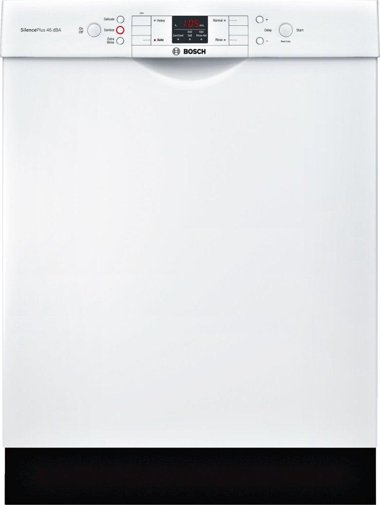 ADA 24" 300 Series Recessed Hndl, 4/4 Cycles, 46 dBA, RckMatic, 14 Pl Stgs - WH