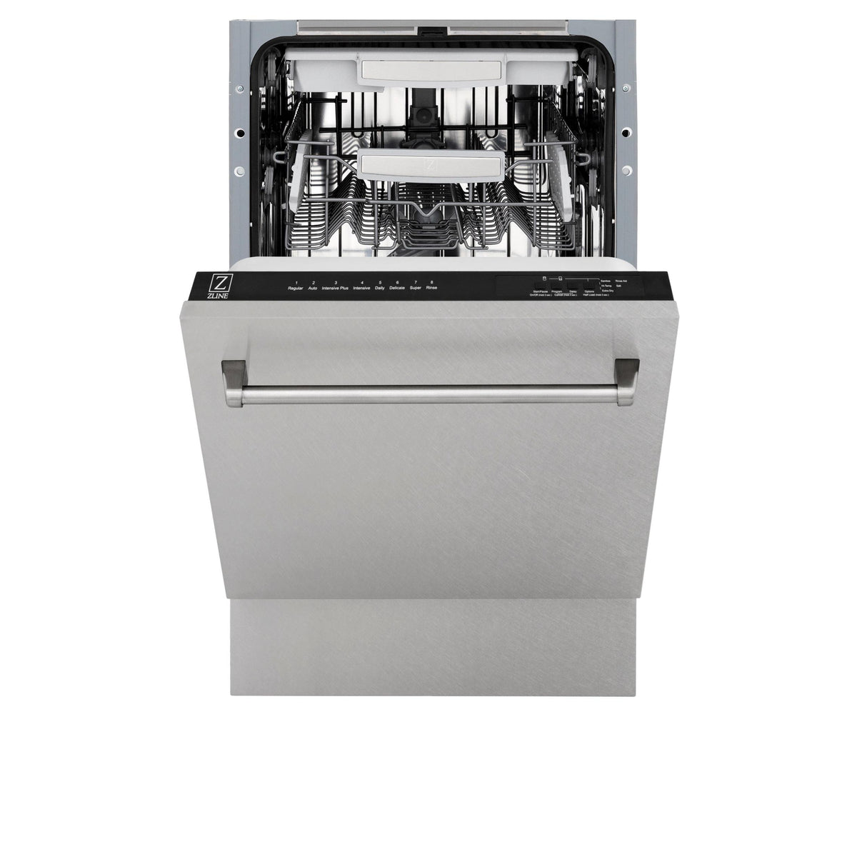ZLINE 18" Tallac Series 3rd Rack Top Control Dishwasher with Traditional Handle, 51dBa [Color: DuraSnow Stainless Steel]