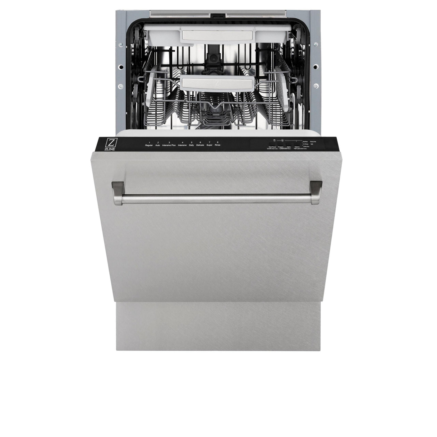 ZLINE 18" Tallac Series 3rd Rack Top Control Dishwasher with Traditional Handle, 51dBa [Color: DuraSnow Stainless Steel]