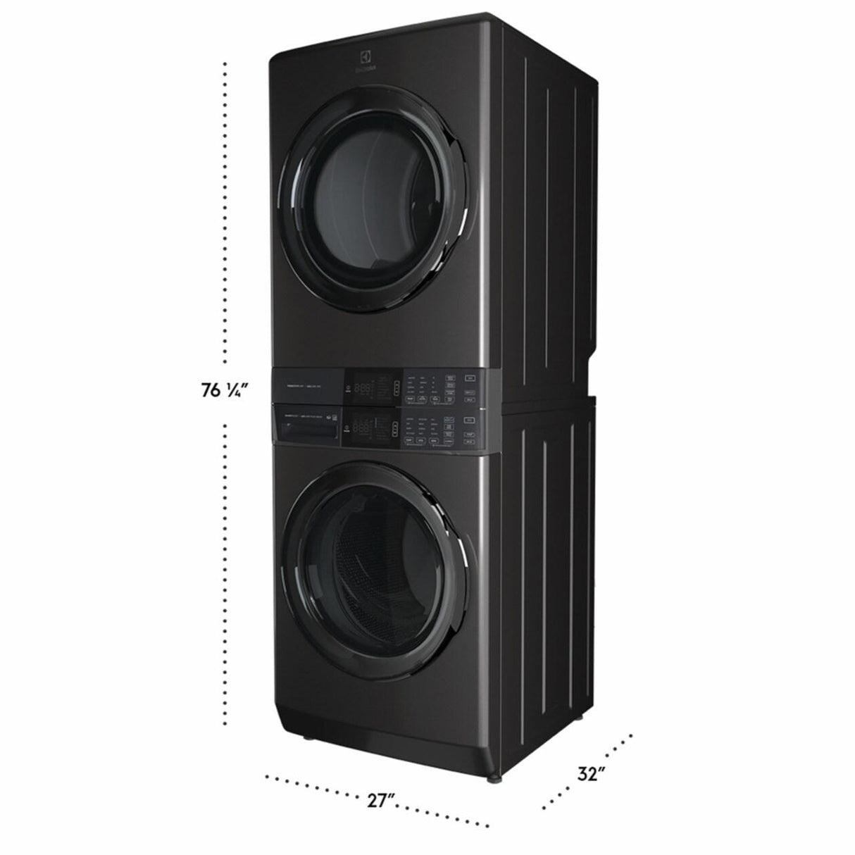 Laundry Tower Single Unit Front Load 4.5 Cu. Ft. Washer & 8 Cu. Ft. Gas Dryer