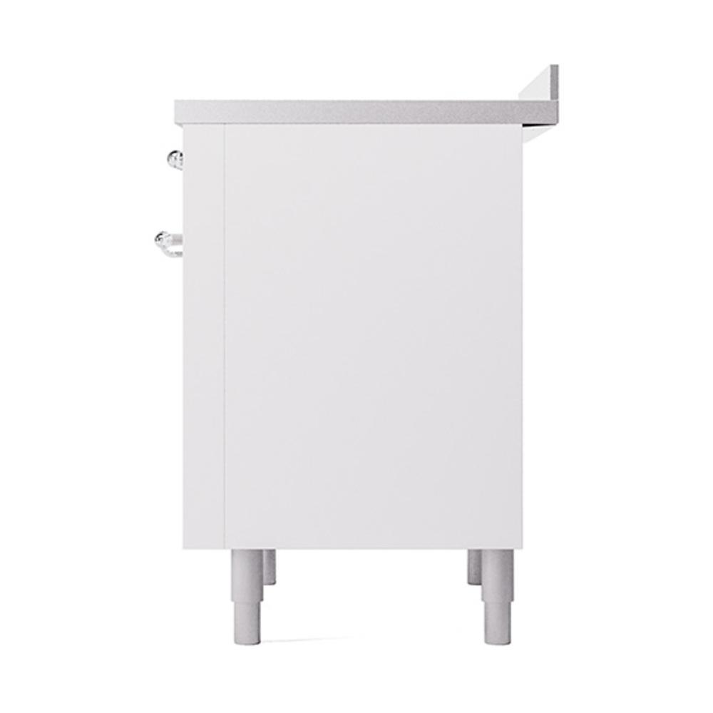 ILVE UNI366QNMPWHC Nostalgie II Noblesse 36 inch Induction Range (Solid Door, White, Chrome)