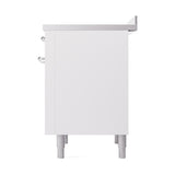 ILVE UNI366QNMPWHC Nostalgie II Noblesse 36 inch Induction Range (Solid Door, White, Chrome)