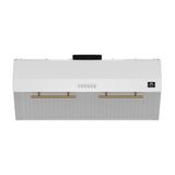 Forno Bari Espresso 30-Inch Under Cabinet Range Hood, White, 600 CFM, LED Lighting, Dishwasher-Safe Baffle Filters, 3-Speed Fan Control