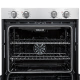 Forno Vomero 30-Inch Double Wall Oven, Stainless Steel, 10 cu.ft Total Capacity, 7100W Convection, Mechanical Controls, Self-Cleaning Function