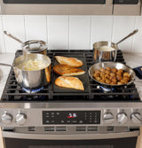 GE® 30" Slide-In Front-Control Convection Gas Range with No Preheat Air Fry and EasyWash™ Oven Tray