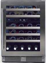 24" Wine Cooler, Dual Zone Stainless Steel Glass, Field Reversible Hinge