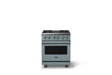 30"W. Dual Fuel Range (Finish: November Sky, Trim: Polished Chrome, Fuel: Propane)