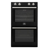 Forno Vomero 30-Inch Double Wall Oven, Black, 10 cu.ft Total Capacity, 7100W Convection, Mechanical Controls, Manuel Steam Clean