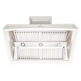 ZLINE Wooden Wall Mount Range Hood in White (321TT)