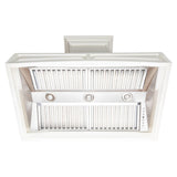 ZLINE Wooden Wall Mount Range Hood in White (321TT)