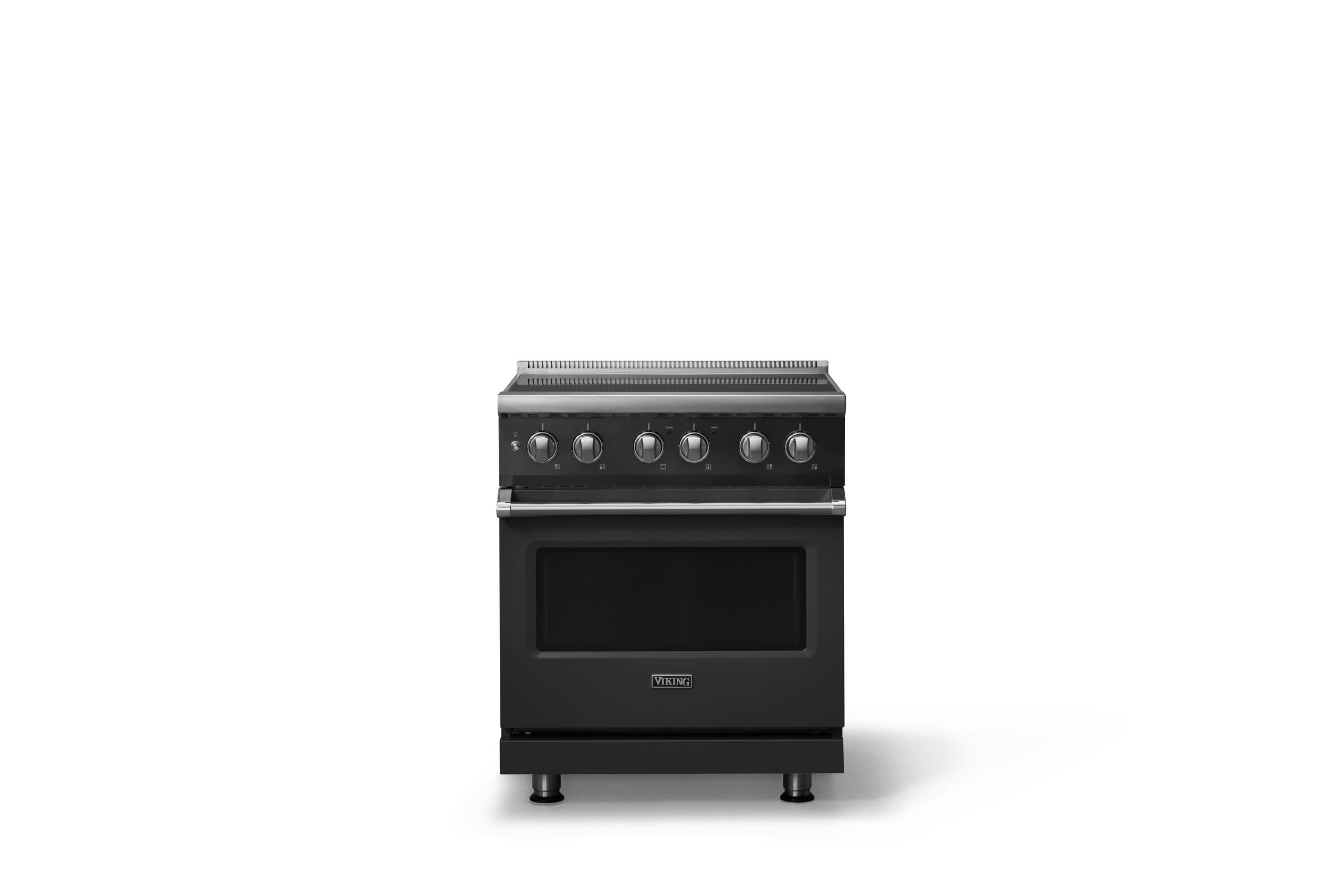 30"W. Induction Range (Finish: Antique Bronze, Trim: Polished Chrome)