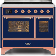 Majestic II 40 Inch Electric Freestanding Range in Blue with Copper Trim