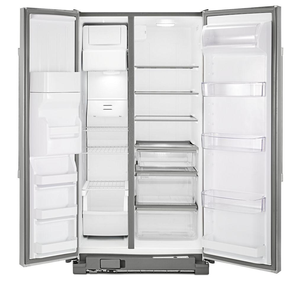 36-inch Wide Side-by-Side Refrigerator with External Ice and Water - 25 cu. ft.