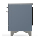 ILVE UMIB36NR3BGC Majestic III 36 inch Induction Range with 6 Elements, 3.5 cu. ft. Total Oven Capacity (Triple Glass Door, Blue Grey, Chrome)