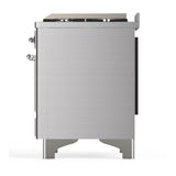 ILVE UMD40FNR3SSC Majestic III 40 inch Dual Fuel Range with 6 Burners and Griddle, Dual Function Burner up to 25,000 BTU (Natural Gas, Triple Glass Door, Stainless Steel, Chrome)
