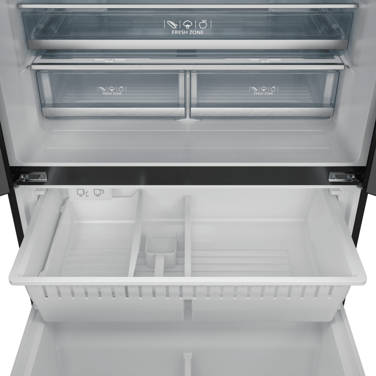 36 Inch 20.3 Cu Ft French Door Counter Depth Refrigerator With Ice Maker In Black/bronze  Gordon Ramsay Series