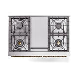 ILVE UND40FNMPRAG Nostalgie II Noblesse 40 inch Dual Fuel Range (Natural Gas, Triple Glass Door, RAL, Brass)