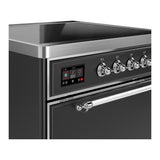 ILVE UMIB30QNR3MGC Majestic III 30 inch Induction Range with 4 Elements, 4 cu. ft. Oven Capacity (Solid Door, Graphite Matte, Chrome)