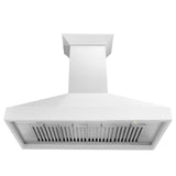 ZLINE 48 in. Wooden Wall Mount Range Hood in Smooth Bright White Finish (KBWW-48)